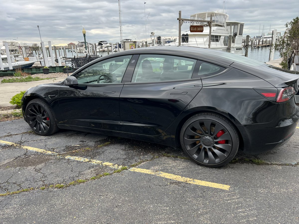 BettsBrad's tweet photo. @elonmusk   Adding some simple stickers sure does confuse many people.  When they ask I answer. Yes it is fast and no you don’t need gas. But it is a Turbo and a V8.  #tesla https://t.co/kJmGjW9yYU