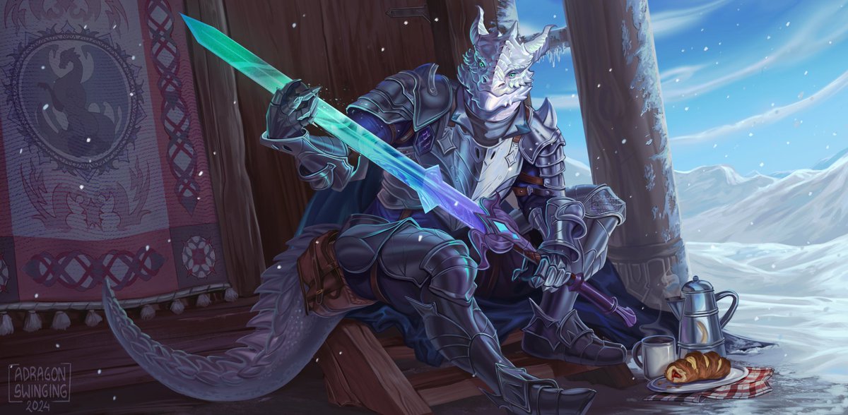 The warrior at rest~

A fun commission for an anonymous commissioner! Looove painting armor 🧡