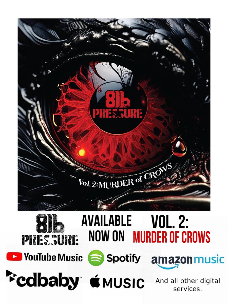 LavaHouseMedia's tweet image. 8LB Pressure just released a BANGER EP! Go check it out!  Artwork done by LavaHouse Media!
#SupportLocalMusic #8lbPressure #MurderofCrows