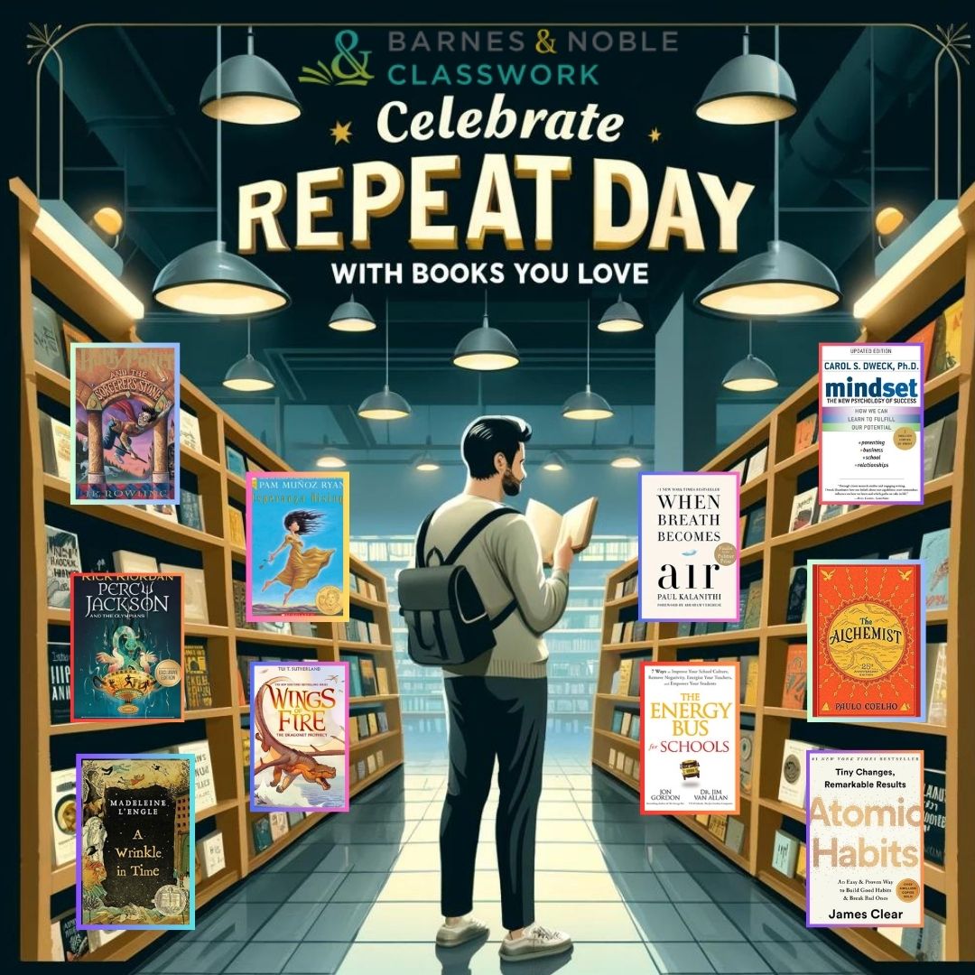 bn_classwork's tweet photo. Embrace Repeat Day by diving into your favorite books again—because some stories are worth reliving!" 📚🔄 #readandrepeat https://t.co/hk3ctBNw84