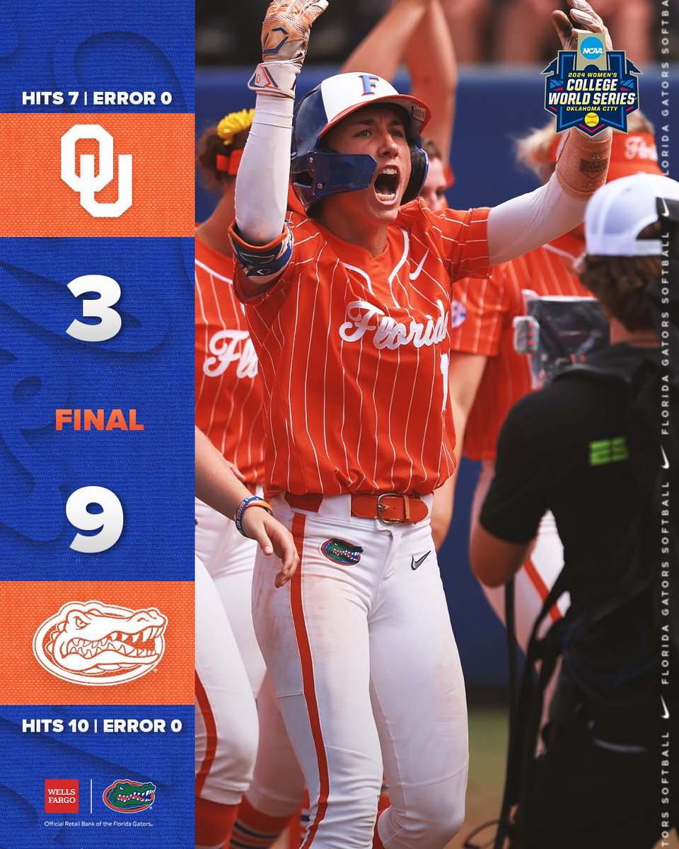 GATORS KEEP ROLLING 🐊

#GoGators | Presented by <a href="/WellsFargo/">Wells Fargo</a>