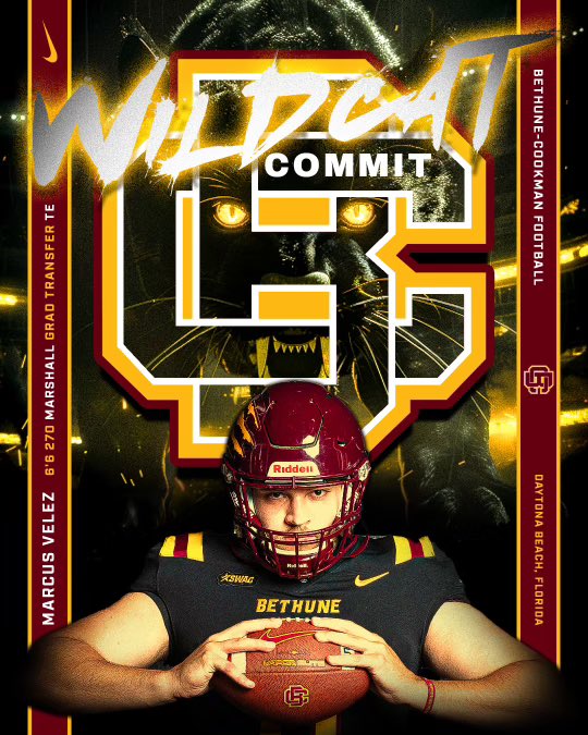 COMMITTED
<a href="/BCUGridiron/">🏈 Bethune-Cookman Football</a> <a href="/CoachWoodie/">Raymond Woodie Jr.</a> <a href="/coach_pimp/">Donte' Pimpleton</a> <a href="/CoachGerbino/">Joe Gerbino</a> <a href="/B_Wash72/">Coach Wash</a> <a href="/CoachDJ_WRA/">DJ McCarthy</a> <a href="/14twalk/">Tristan Walker</a> <a href="/COACHJDESSEIN/">Coach Jean</a> @TWeston_ <a href="/tbarragan5/">Tyler Barragan</a> <a href="/JamayahRogers/">Mayah ♡</a>