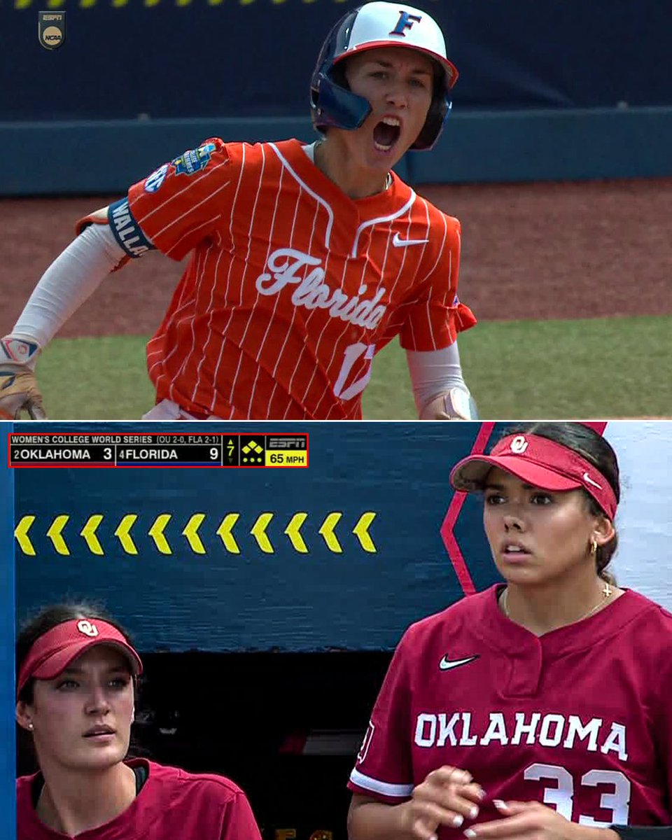 FLORIDA SNAPS OKLAHOMA'S 20-GAME NCAA TOURNAMENT WIN STREAK 🐊 <a href="/GatorsSB/">Gators Softball</a>