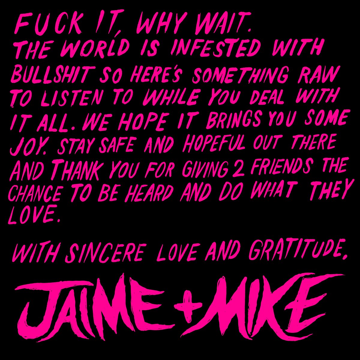 4 years ago we didn’t know what to do, but dropping this album early felt right #happyrtj4day