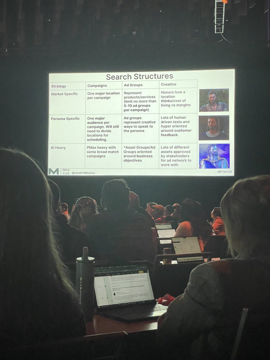 HeyAmyHeath's tweet photo. Naval Hopkins connecting search and social for more effective campaigns. #mozcon @navahf https://t.co/UHEQdD9vN9
