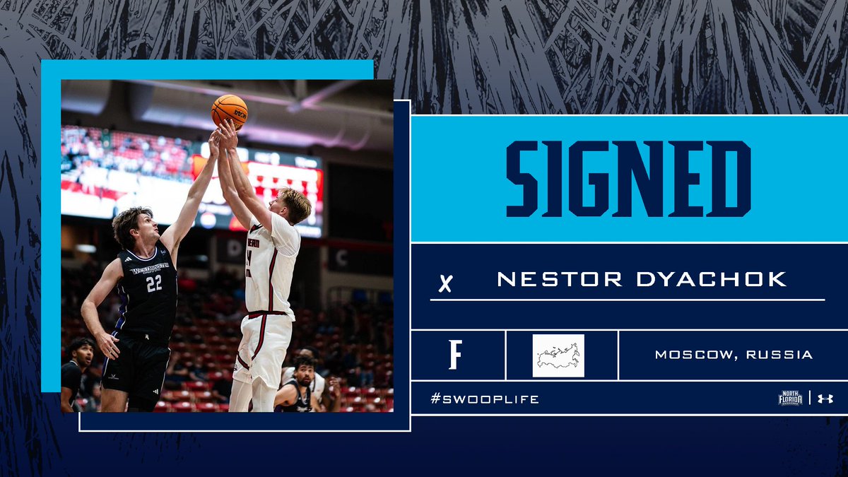 Ospreys add another transfer in Nestor Dyachok, who notched 9.3 points and 3.1 rebounds per 40 minutes at Southern Utah, on Monday evening!

🏀 Position: Forward
🏀 Class: Senior
🏀 Hometown: Moscow, Russia
🏀 Previous Schools: Southern Utah, Casper College &amp; Howard CC

🗞️ &gt;&gt;