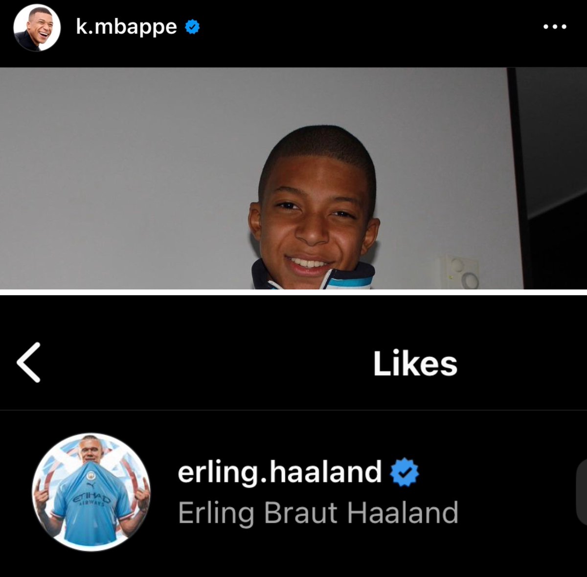 🚨 Erling Haaland has liked Kylian Mbappé’s post.