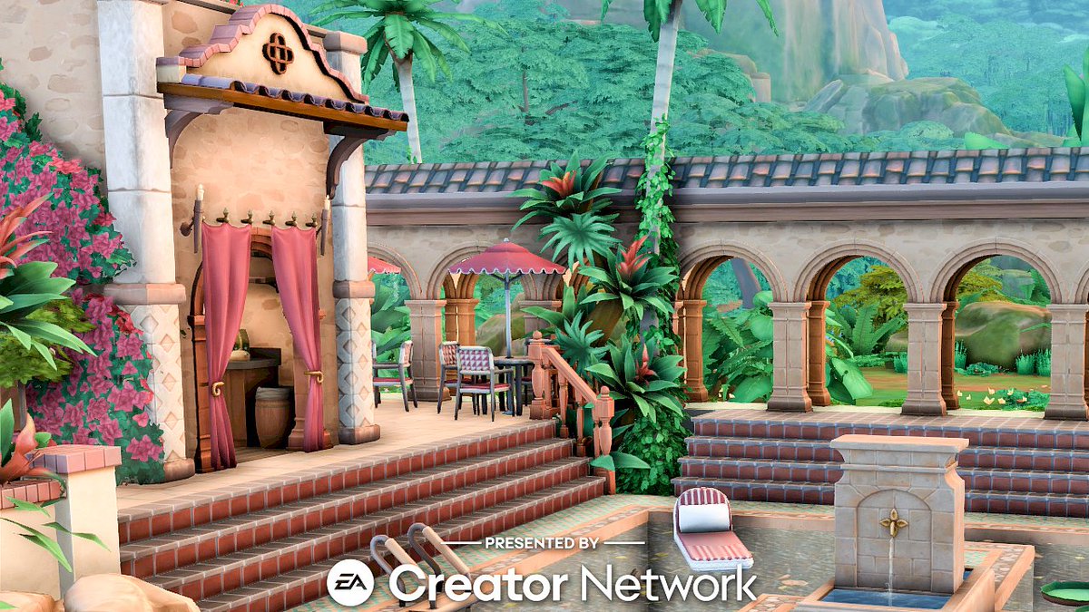 create4sims's tweet photo. I built a community pool for those hot Selvadorada days with the new #TheSimsRivieraRetreat kit 🌅  #EAPartner #thesims
Get your sims ready to relax here! 
Gallery ID: Create4sims ☀️ 
@TheSims #thesims4 #sims4 https://t.co/iIVdtP2YNp