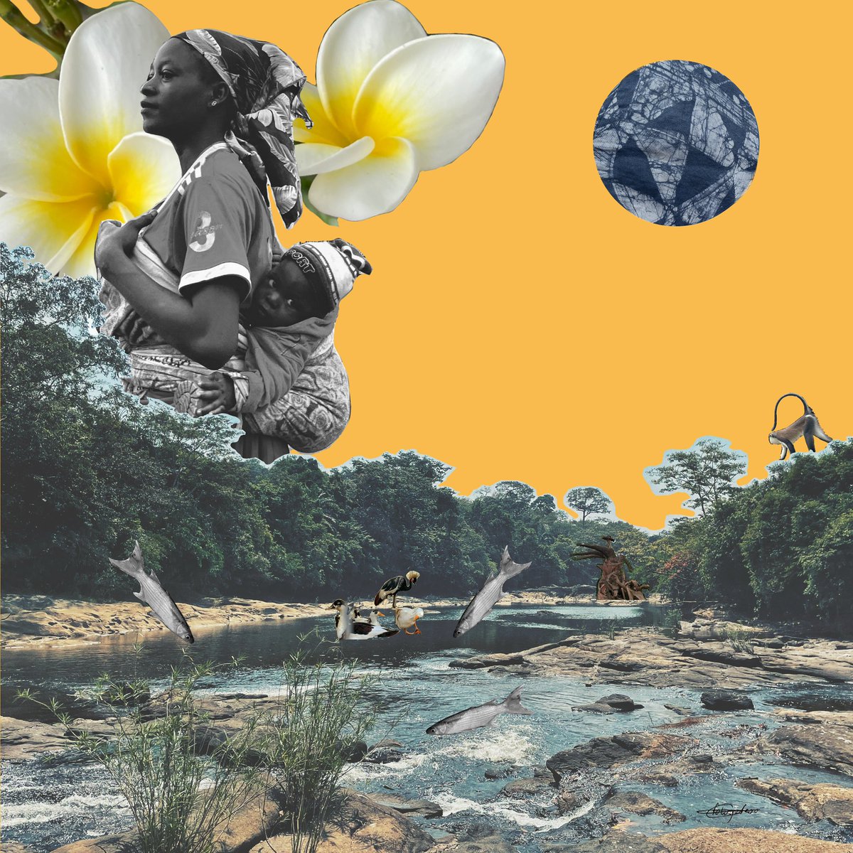 FoluOyefeso's tweet photo. but then I did this and I love it
Honoring Osun 🏞️🧜🏾♀️
Fertility, abundance, and blessings divinely flowing through nature’s veins✨
#digitalart #digitalcollage #procreate #travelnigeria #learnnewthings #lostinthepixels https://t.co/a1ZWSEWTW9