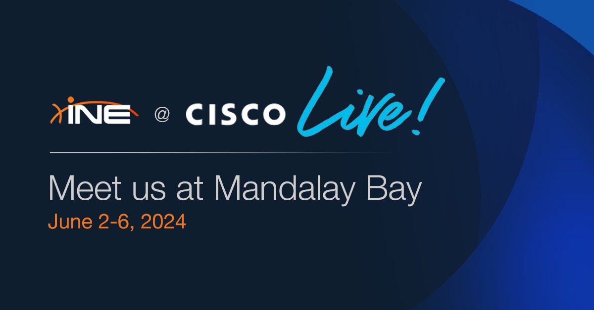 ine's tweet photo. We're excited to be at Cisco Live! 2024 this week! 📣 If you'll be there, schedule to meet 1 on1 with the INE team at Mandalay Bay to learn more about getting training for your team → https://t.co/3ZhbWZbtca #ciscolive #cyebrsecurity #cyberevents #infosec #informationsecurity https://t.co/OhjRfY24f0