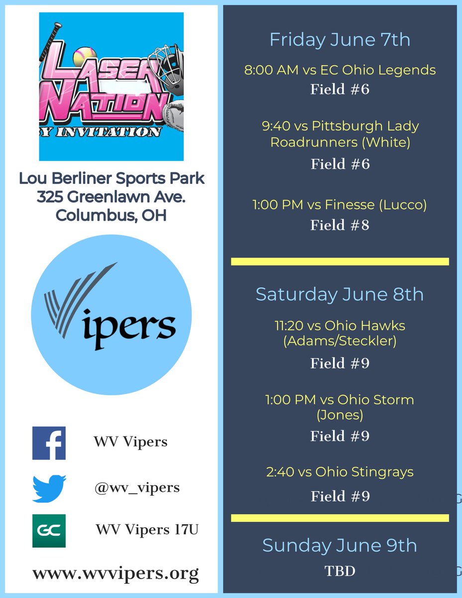 WV Vipers (@wv_vipers) on Twitter photo The Vipers will be at Laser Nation in Columbus this weekend!!! <a href="/LaserShowcase/">Laser Nation Showcase</a> <a href="/SydTurn2/">Sydney Turner</a> <a href="/SophiaFrye2025/">Sophia Frye 2025</a> <a href="/Caraline_02/">Caraline Dunn</a> <a href="/2024Abbi/">Abbi Hollanbaugh 2024</a> <a href="/bellasorbilli/">Isabella Sorbilli</a> <a href="/alexhurley2024/">alexhurley2024</a> <a href="/APatel2024/">AudreyPatel2024</a> <a href="/kennedyanndavis/">Kennedy Davis</a> The Vipers will be at Laser Nation in Columbus this weekend!!! <a href="/LaserShowcase/">Laser Nation Showcase</a> <a href="/SydTurn2/">Sydney Turner</a> <a href="/SophiaFrye2025/">Sophia Frye 2025</a> <a href="/Caraline_02/">Caraline Dunn</a> <a href="/2024Abbi/">Abbi Hollanbaugh 2024</a> <a href="/bellasorbilli/">Isabella Sorbilli</a> <a href="/alexhurley2024/">alexhurley2024</a> <a href="/APatel2024/">AudreyPatel2024</a> <a href="/kennedyanndavis/">Kennedy Davis</a>