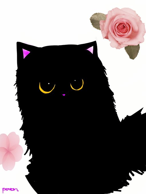 「黒猫 花」のTwitter画像/イラスト(新着)