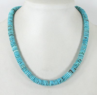 Heishi means shell and in the past, referred to pieces of shell that have been drilled and hand rolled or ground into bead shapes and strung as necklaces. 
horsekeeping.com/jewelry/neckla…