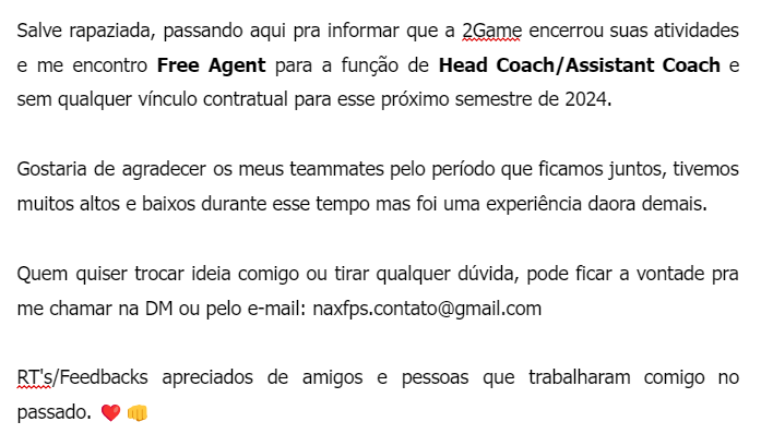 Obrigado @2gameesports_br 💜

rt's apreciados 🙏