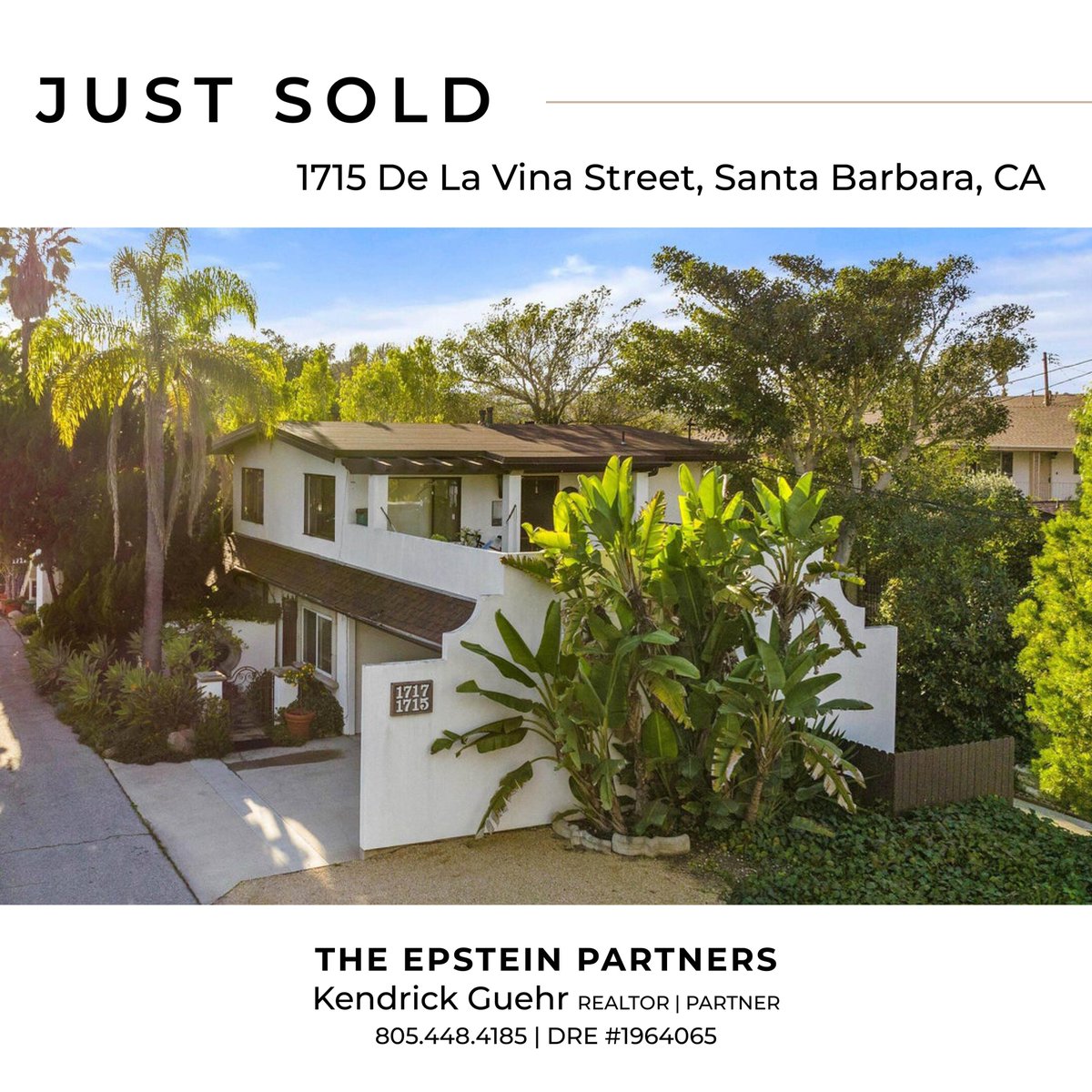 SB_Realty's tweet photo. Just Sold: 1715 De La Vina Street, Santa Barbara, CA!

Wondering how much your home is worth? Visit https://t.co/V5GOiRlV5N to find out!
#santabarbara #theepsteinpartners #realestate https://t.co/ErNQ1Ds14k