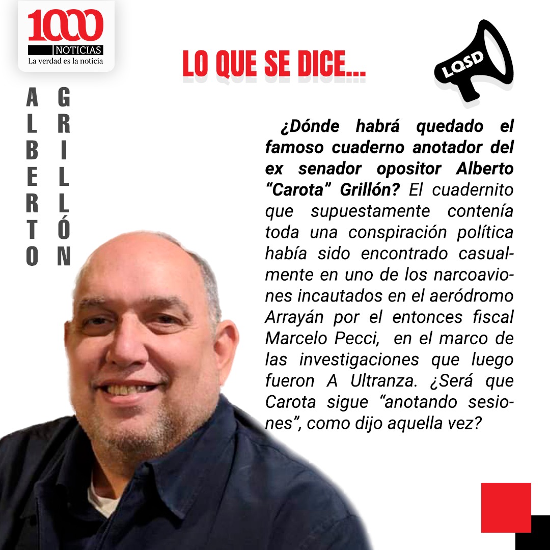 1000noticiaspy's tweet photo. 🕵️✈️🗒️Esto es #loquesedice ❘ ¿Dónde está el cuadernito?

¿Ya viste el nuevo espacio en nuestra web? Visitanos😉
#1000noticias #1000am

🔗https://t.co/d3KNKLXPWs https://t.co/Sg1uqB50OC