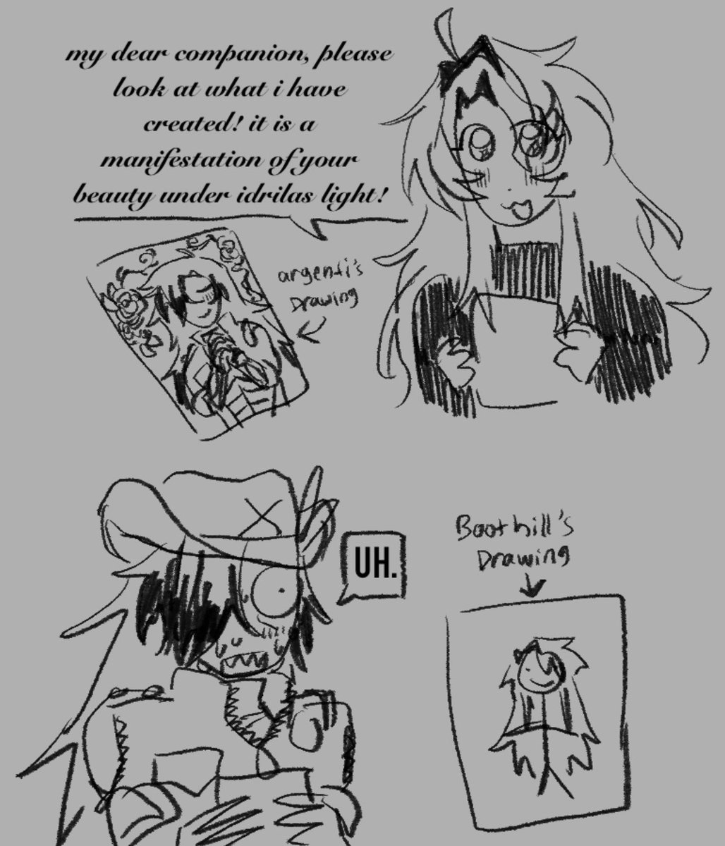 hraeesvelgr's tweet photo. they drew eachother #argenthill https://t.co/y7Ar1tRN2G