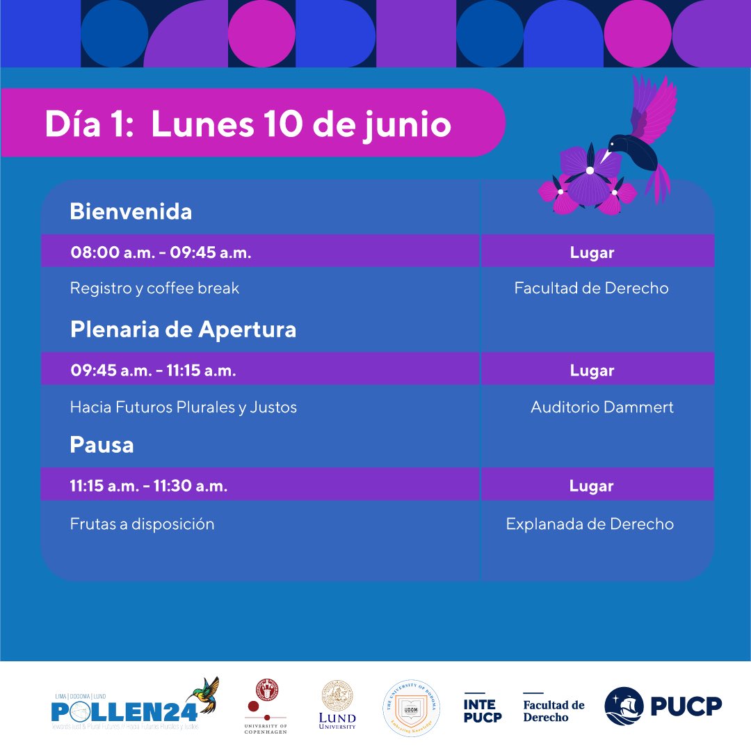 intepucp's tweet photo. #EventoINTE | Este 10 de junio inicia la conferencia anual sobre ecología política, Pollen24 🌎✨

Te invitamos a revisar los temas que se abordarán en la plenaria y las paralelas del primer día aquí ⬇️

Conoce más de POLLEN24 Lima aquí:
https://t.co/Z6JO9WQhkR https://t.co/nno0IbvlZN