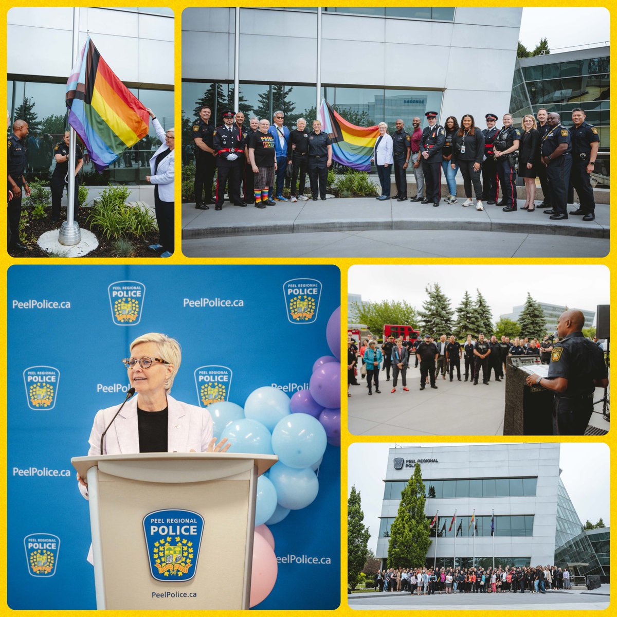Today <a href="/peelpolice/">Peel Regional Police</a> proudly raised the #PRIDE flag. Thank you 
@MDouglas_YOW for joining us. 
We honour &amp; proudly embrace our community &amp; membership’s diversity &amp; committed to creating inclusive spaces. Hope everyone has a great #PRIDE month!