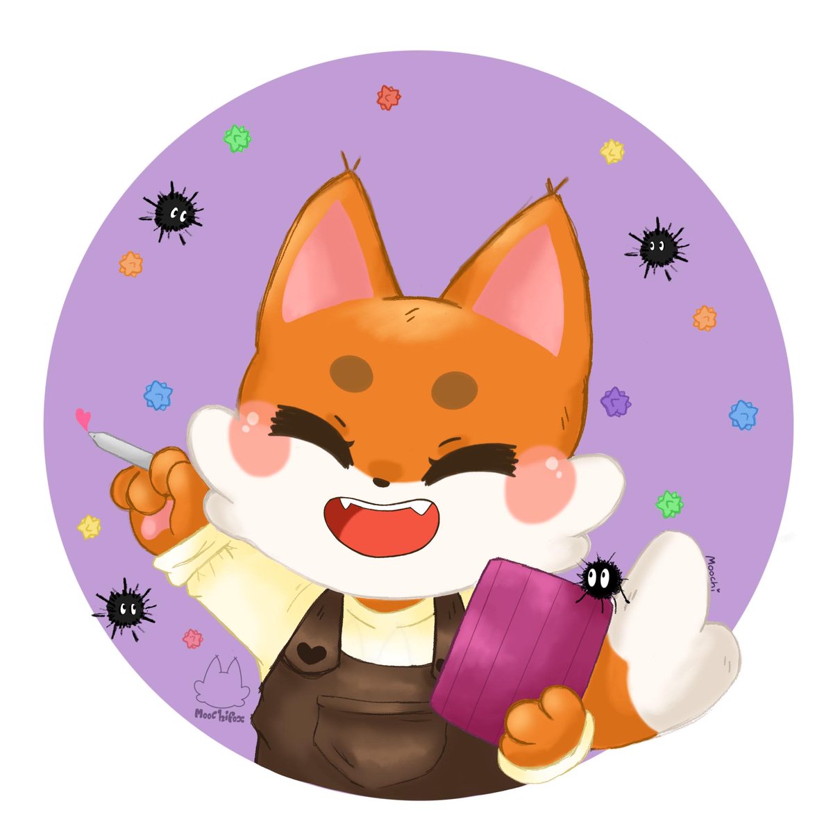 Moochifox's tweet photo. SO! 
Moochi (mascot) + ME (rl) = My new Fursona self!!!! Autumn 🍂 
| I'll share Ref and introduce her later~ | https://t.co/J7u2LcLFLy