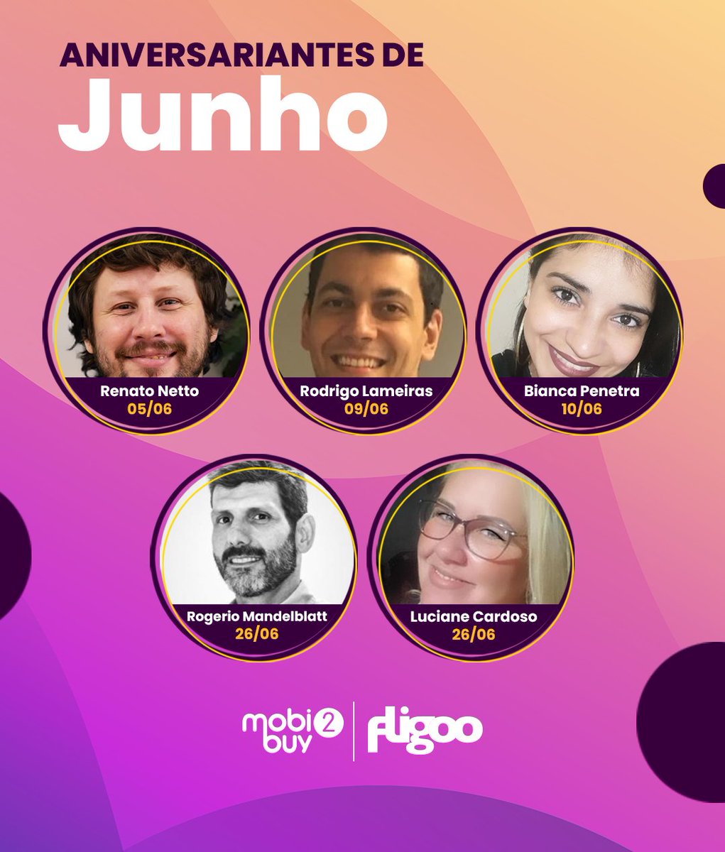 Na Mobi, tem arraiá e brinde de quentão para um pessoal que só dá orgulho! Parabéns aos nossos mobi2buyers aniversariantes do mês e que o novo ciclo seja de muita festa e, claro, trabalho e realizações. Bora pular a fogueira e apagar as velinhas! 👏🔥