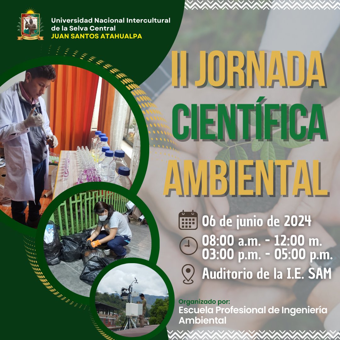 UniscjsaOficial's tweet photo. ¡Estamos emocionados de anunciar la llegada de la 𝑰𝑰 𝑱𝒐𝒓𝒏𝒂𝒅𝒂 𝑪𝒊𝒆𝒏𝒕í𝒇𝒊𝒄𝒂 𝑨𝒎𝒃𝒊𝒆𝒏𝒕𝒂𝒍! 📷📷
📷 Fecha: 6 de junio
📷 Hora: 08:00 a. m.
📷 Lugar: Auditorio de la I. E. SAM.
#UNISCJSA #somosuniscjsa #SomosIntercultural
@seguidores @fans https://t.co/CcGEvVyXVF
