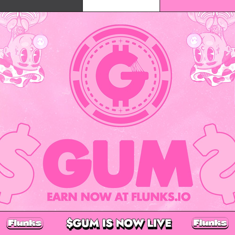 🚀 GUM is LIVE, Flunks! 🚀

Start earning $GUM within the Flunks ecosystem. Stake your Flunks and Backpacks on flunks.io to earn $GUM daily and unlock a world of rewards! 🎉✨

Need more Flunks? Head over to @Flowty_io! 🌟
🛒go.flowty.io/flunks