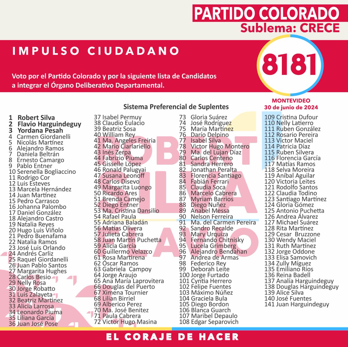 CreceMontevideo's tweet photo. 🔺️ Ya salimos a la cancha 💪🏼

👉🏼Podrás encontras la 8️⃣1️⃣ 🚩en la calle o a través de nuestro delivery #FanáticosDeLa81 a través del 094 758 992 🛻🗳️

🤗 ¡NO TE QUEDES SIN TU LISTA!

La 8️⃣1️⃣🚩 https://t.co/IT0XwWfKe4