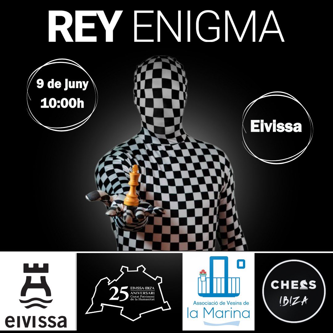 Coming soon <a href="/rey_enigma/">Rey Enigma</a> !
<a href="/AjedrezIbiza/">AjedrezenIbiza</a> <a href="/ajeivissa/">Ajuntament d'Eivissa</a> <a href="/Diario_de_ibiza/">Diario de Ibiza</a> <a href="/vozdeibiza/">La Voz de Ibiza</a> <a href="/Noudiari/">Noudiari.es</a> <a href="/ChessAmics/">ChessAmics</a>