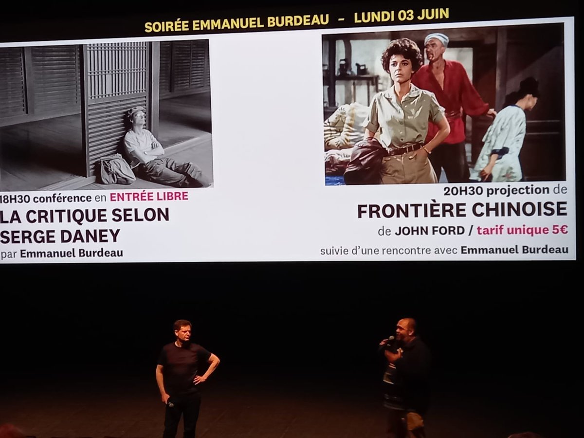 Belle soirée projection-débat à La Coursive à #LaRochelle autour de 7 Women/Frontière chinoise de #JohnFord en compagnie d'<a href="/emmanuel_kelley/">emmanuel burdeau</a> : Ann Bancroft, Sue Lyon et autres étaient au programme !