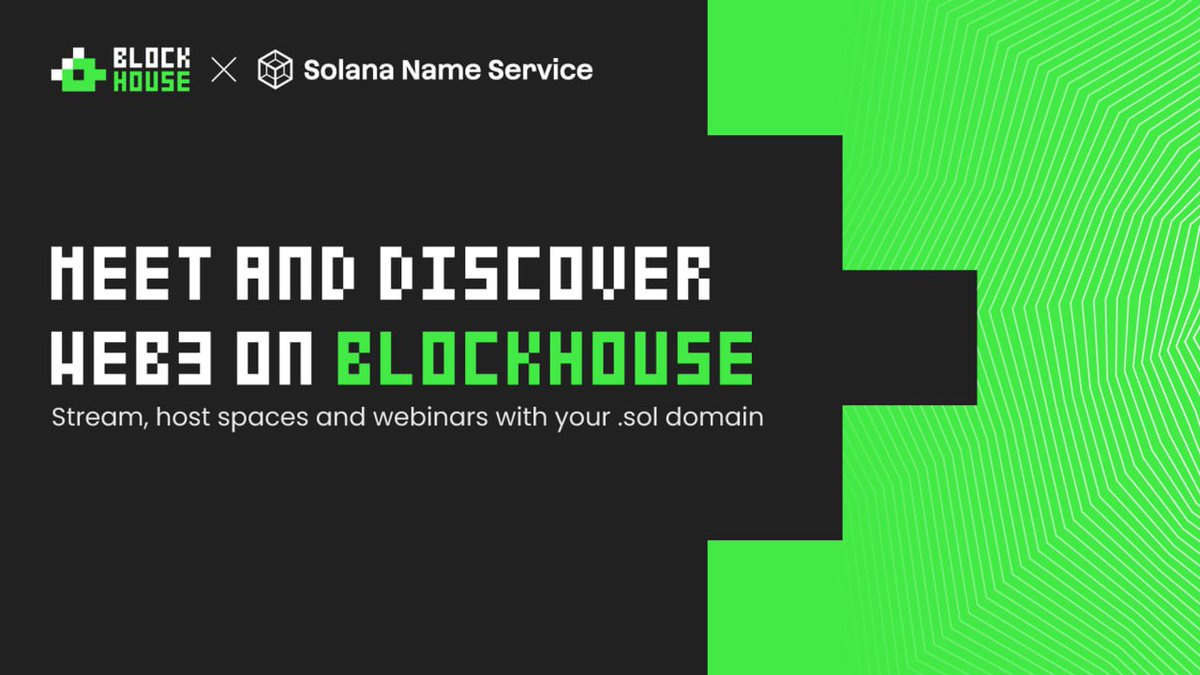 BlockhouseChat's tweet image. @BlockhouseChat 🤝 Solana Name Service
Announcing our new partnership with the @bonfida team!
This is just the start, stay tuned for more, the $HOUSE won't stop here!
dexscreener.com/solana/7ujausx…