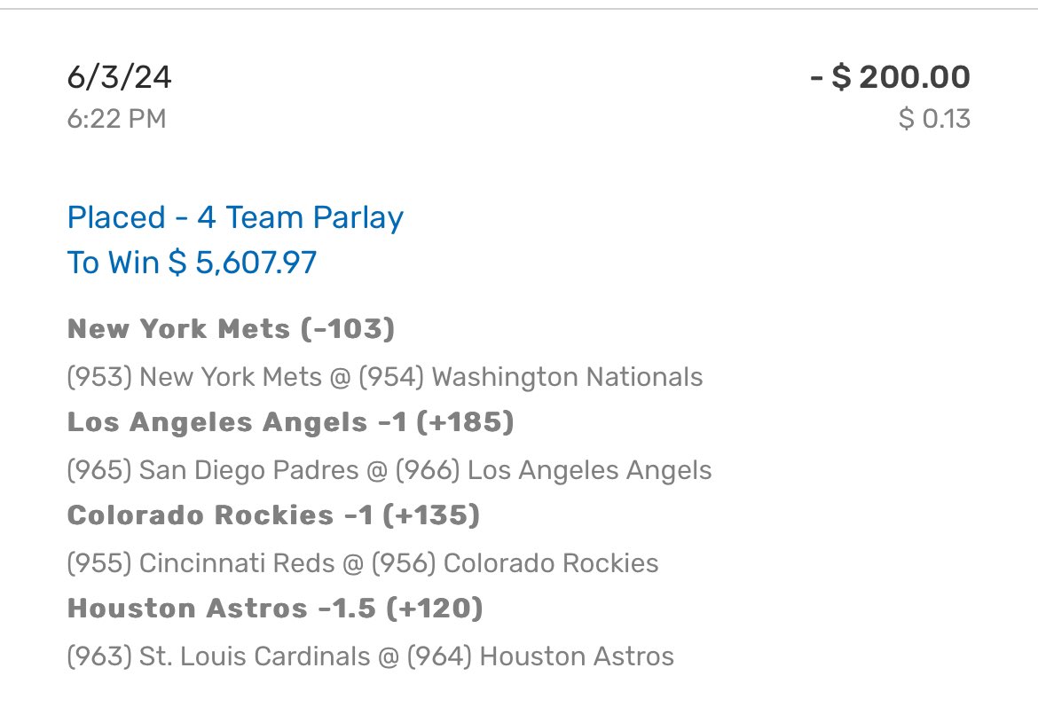 BONUS PARLAY CUZ FUCK EM