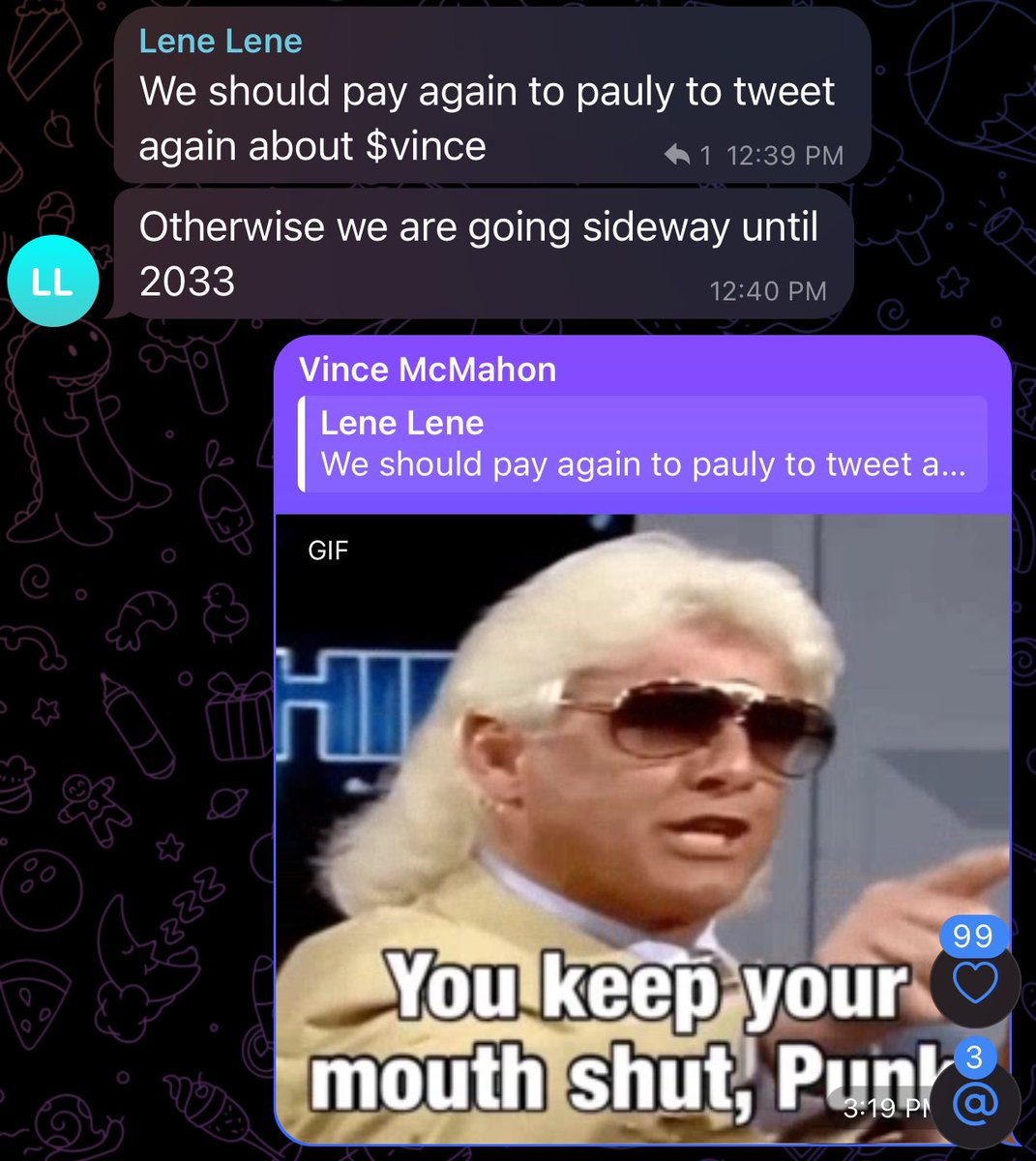 Vince never pays for anything. You either wisen up or take Ric’s advice. $VINCE