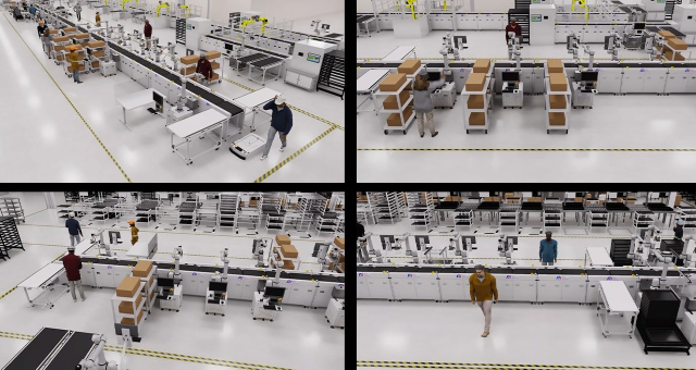 VirtualGFX's tweet photo. Foxconn is reaching new levels of automation and industrial efficiency using its #OpenUSD-based #DigitalTwin, powered by #NVIDIAOmniverse. https://t.co/KhrNf8L39n https://t.co/QWahmzsKbl