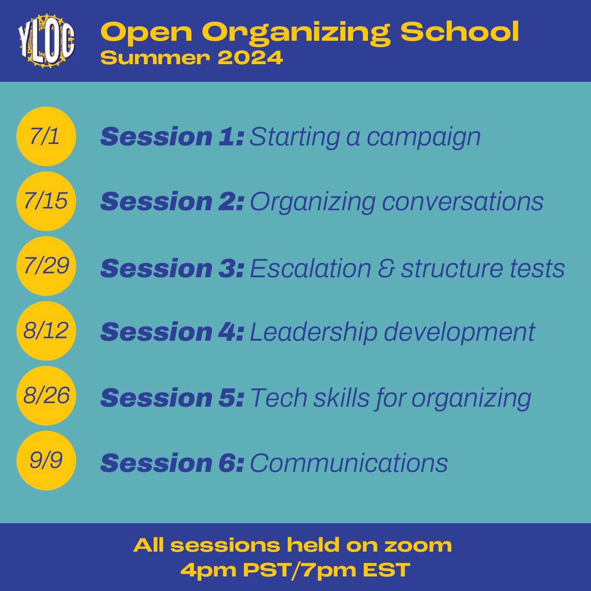 YLOC_UAW's tweet photo. Every participant will receive Zoom trainings on the following topics every other week: https://t.co/HiKHkhBwst