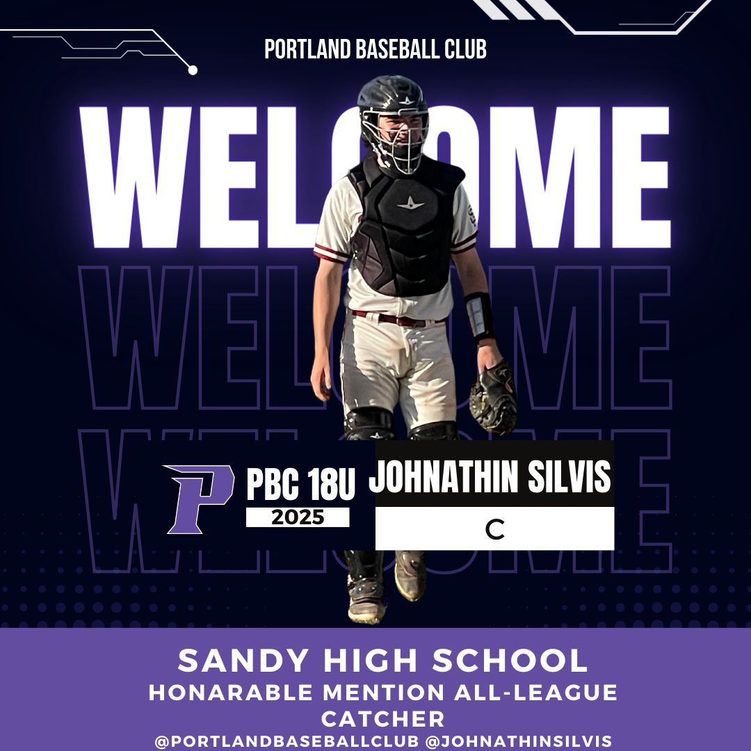 Summer ball start this week.  Here are a few more members of our 18U team:

 Billy Lucas - 2024 - Sandy HS
Johnathin Silvis - 2025 - Sandy HS