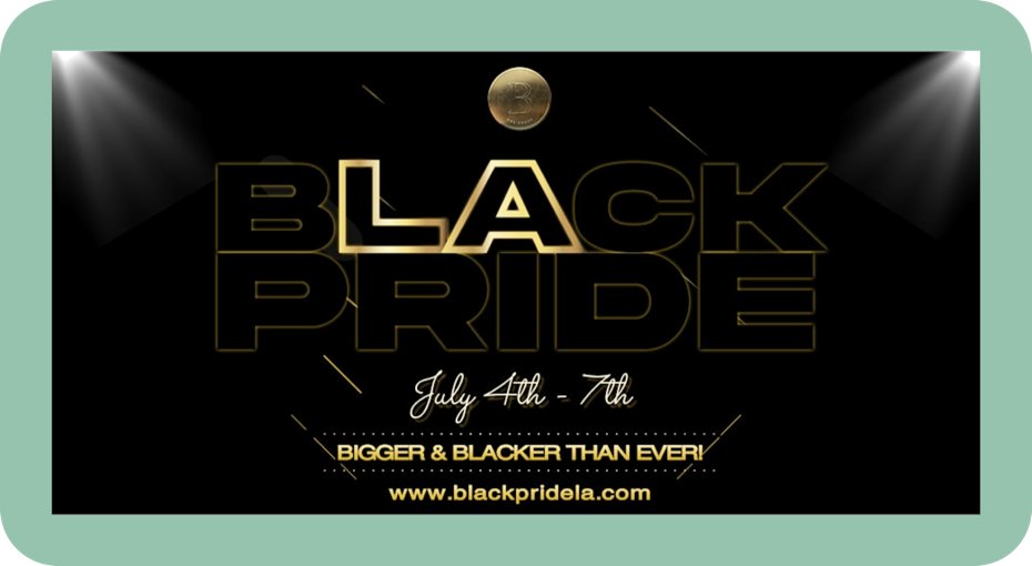 ourtownla's tweet photo. LA Black Pride July 4 thru 7 https://t.co/tPGK71ZnLC More LGBT events at https://t.co/9rRVqk3m1O Subscribe for weekly agendas via email. Like us on FB & Follow on Twitter @ourtownla @ILoveGayLA #lalgbt #nonprofit #ourtownla https://t.co/svvVTpFrAL