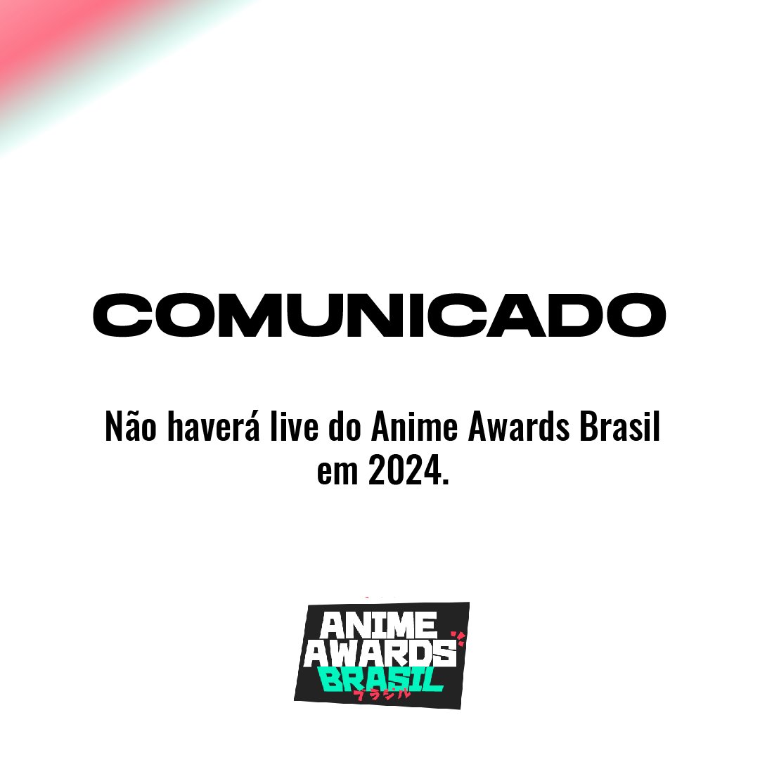 animeawardsbr's tweet photo. ⚠️Comunicado importante! ⚠️

É com pesar e profundo aperto no coração que a equipe de produção do Anime Awards Brasil vem a público comunicar que, neste ano de 2024, não teremos nossa tradicional live para revelar os vencedores dessa edição da premiação. https://t.co/UVa8tPp0vQ