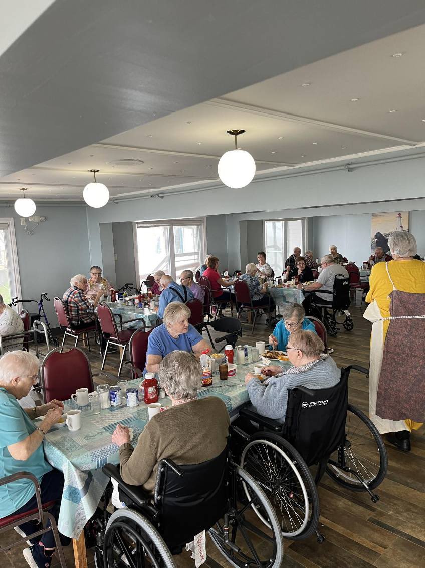WildlandsOceans's tweet photo. The Vikings visited the Shirley's Haven Personal Care Home today in St.Anthony with a Viking Feast.  Lots of songs, laughter, and great food… compliments of Ambassatours Grayline and Wildland Tours!!  What a wonderful day it was for them all!! #ambassatourshfx #cruisenl https://t.co/qJXlC6fD3D