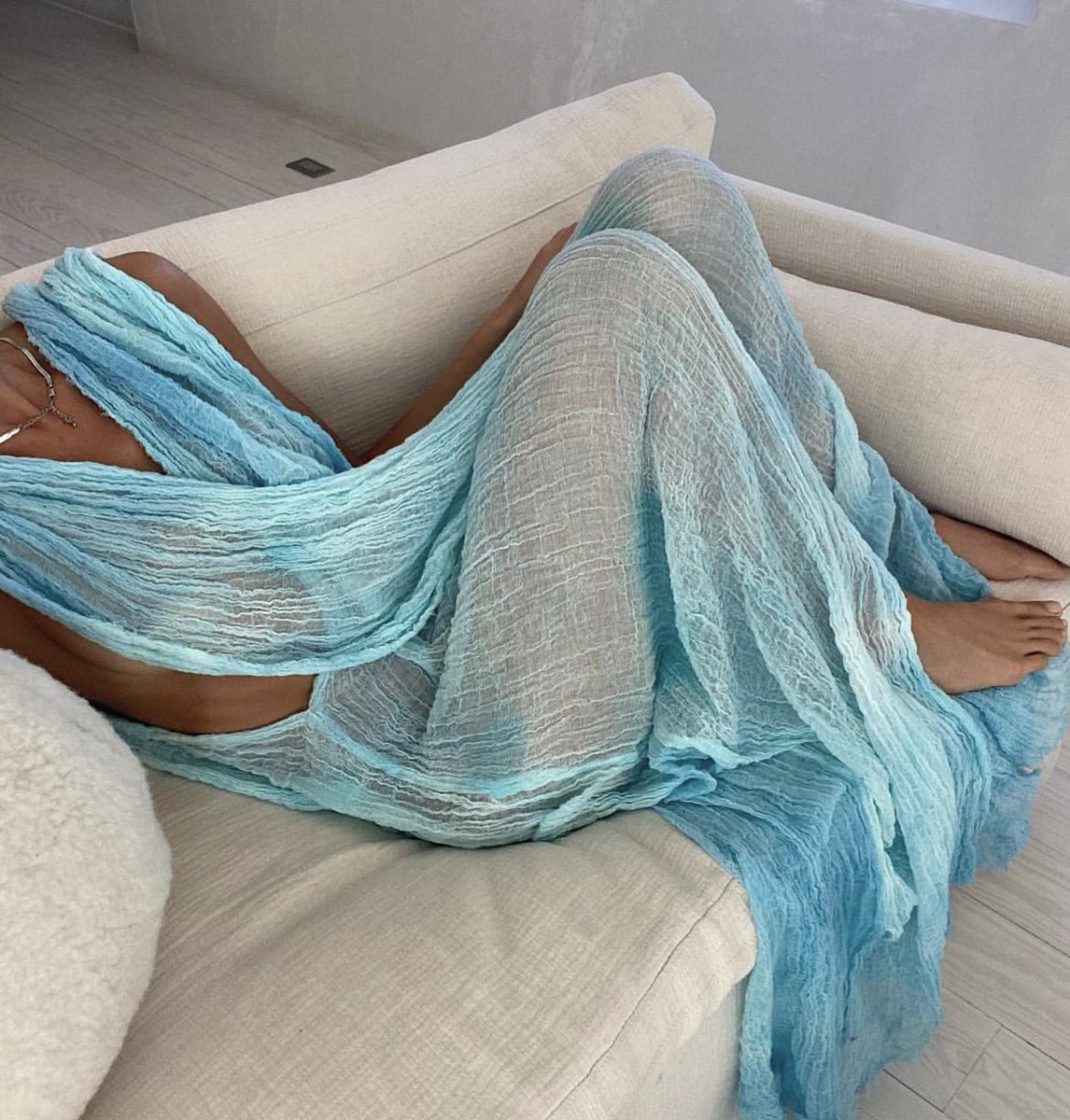 badestoutfit's tweet photo. blue dress from ‘sea vibe design’ https://t.co/pQGpbNlVPT