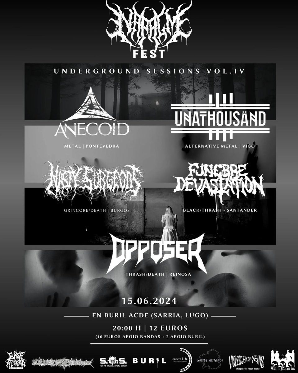 Próxima parada antes del parón 🔥🔥🔥Buril Sarria en el <a href="/Napalm_Fest/">NapalmFest</a> Underground Sessions Vol IV en el que acompañamos a una legión de bandazas no te lo pierdas 🤘🤘🤘