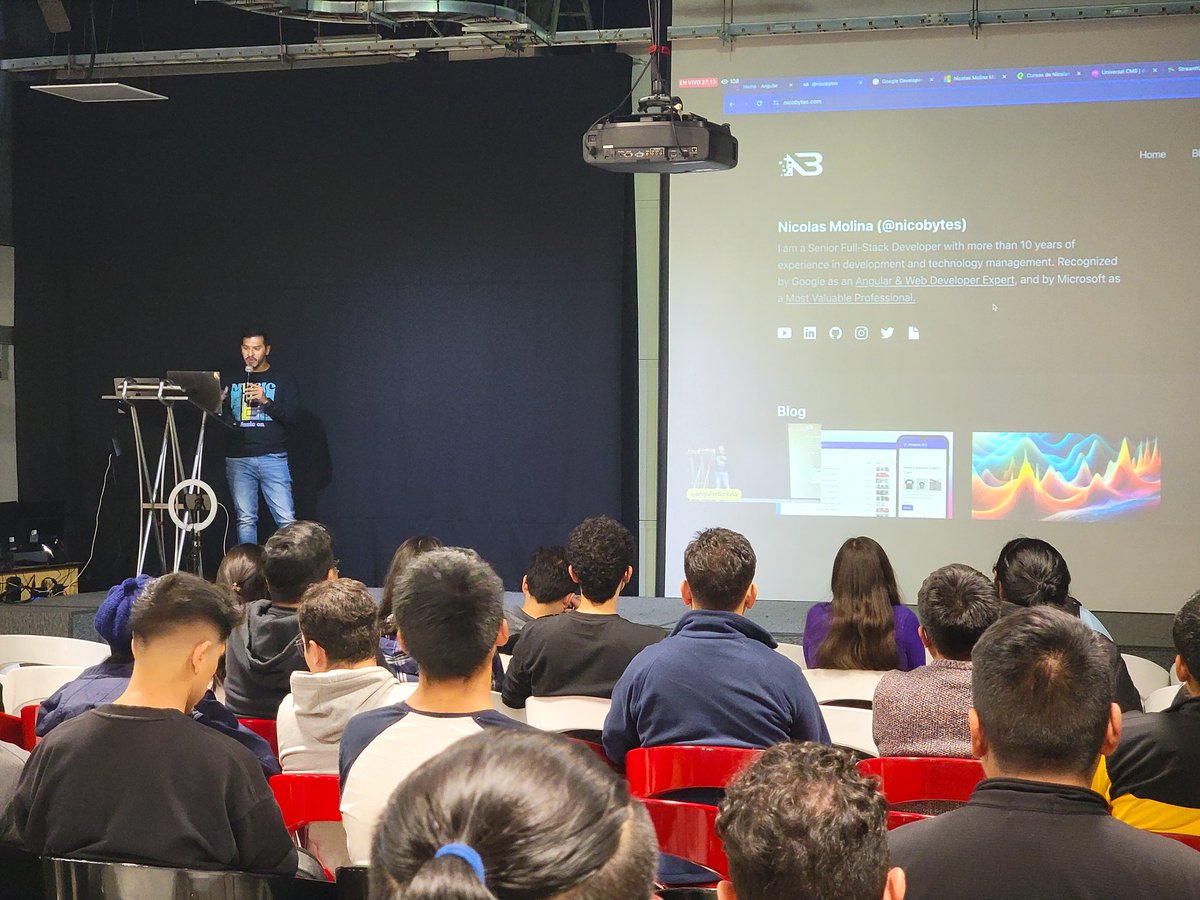 Luis Aviles (@luixaviles) on Twitter photo What's New in Angular v18?
<a href="/angularBolivia/">Angular Bolivia</a> community is sharing all the new features of the framework in today's meetup.
#angular #angularBolivia What's New in Angular v18?
<a href="/angularBolivia/">Angular Bolivia</a> community is sharing all the new features of the framework in today's meetup.
#angular #angularBolivia