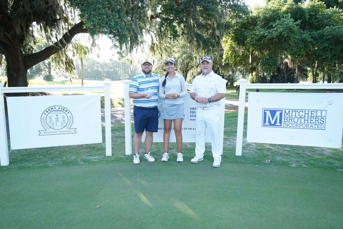 AJGAGolf's tweet photo. Round of applause. 👏

Congratulations to Sofia Cherif Essakali (-17) and her team, Houston Denney, BGen Walker Field and Alan Smith for winning the #ParrisIslandJr Junior-Am! https://t.co/FeDMOYmBp6
