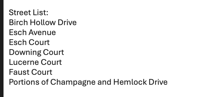 Strawser_Inc's tweet photo. Ann Arbor Residents: 6/4 the streets below will receive the second portion of Cape Seal. Park in driveways. Access in and out will be restricted parts of the day. Check back on 6/4 @5pm for further schedule updates. Call Andrew @614-824-8782 with questions. #SCIResidentUpdates https://t.co/RfAVpufccO