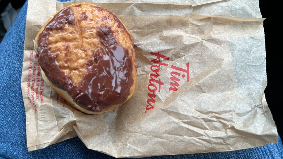 Yes <a href="/TimHortons/">Tim Hortons</a> this is entirely how I want my Boston Cream to look. Sadly, this happens more times than not, doesn’t matter what location I visit. :(