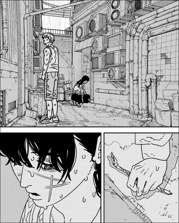 shonenjump's tweet photo. That’s one way to get rid of those urges…🫣🔪

Read Chainsaw Man, Ch. 167 in Shonen Jump for free! https://t.co/YGEywUPFVS https://t.co/df3Nt2JgWh