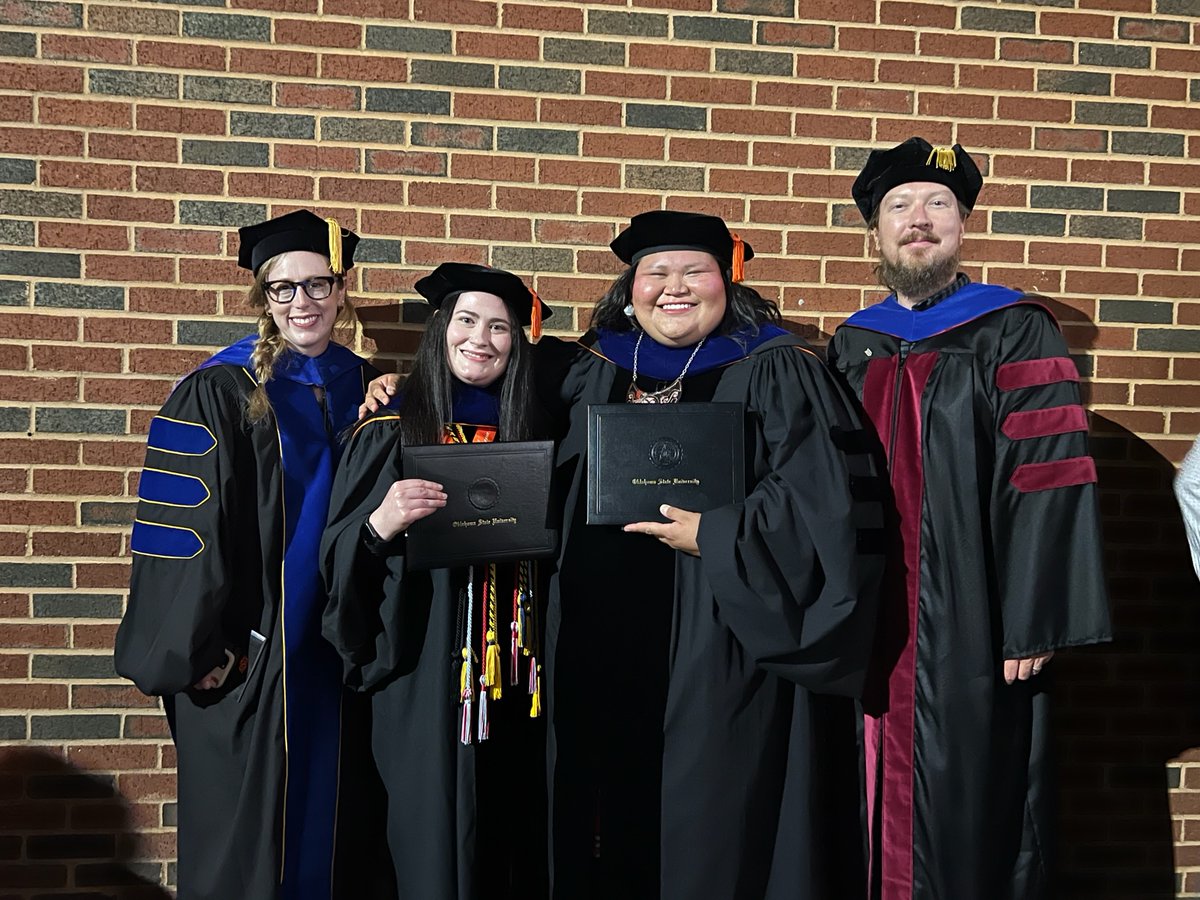Please join us in congratulating our three graduate students who walked in the Spring 2024 commencement ceremony! Doctoral candidates Kristina Rogers, hooded by Dr. Kallie Kosc, &amp; Savannah Waters, hooded by Dr. Douglas Miller, will both be completing their dissertations...(1/3)