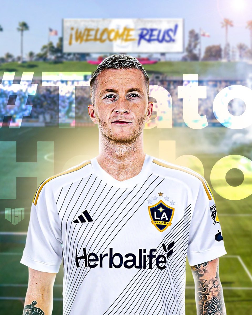 ZachLowy's tweet photo. Marco Reus will join LA Galaxy on a contract through December 2025 with the option for an additional year, per @CLMerlo.

The Galaxy will pay Charlotte FC $350,000 for Reus’ discovery rights. https://t.co/m7OJqE4yk0
