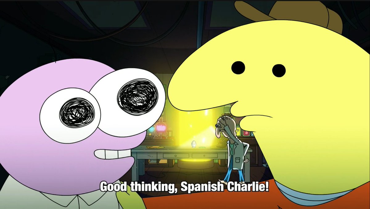 Alphacode0's tweet image. loved this episode of @SmilingFriends but i was really dissapointed when i switched the language to spanish and the conversation wasn&apos;t in english spoken by zack  and michael