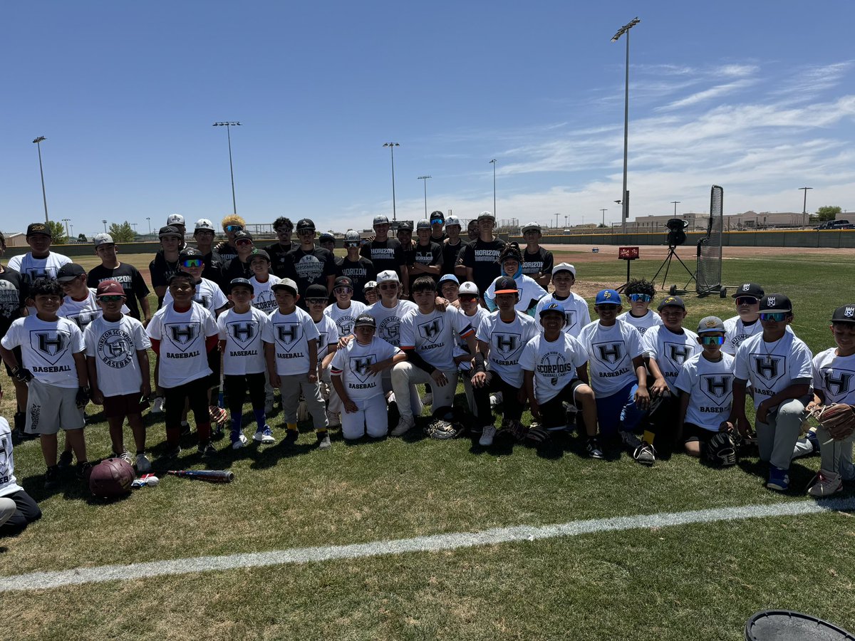ScorpionsBase's tweet image. Great start to the summer as we held our annual baseball camp! Thank you to all the campers who participated! #ReptheH #Scorpionstrong @ClintISD